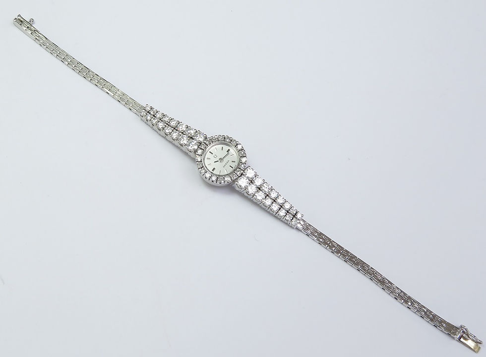 Thumbnail: Spectacular Omega 18ct White Gold & Diamonds Ladies Cocktail Watch 1968
