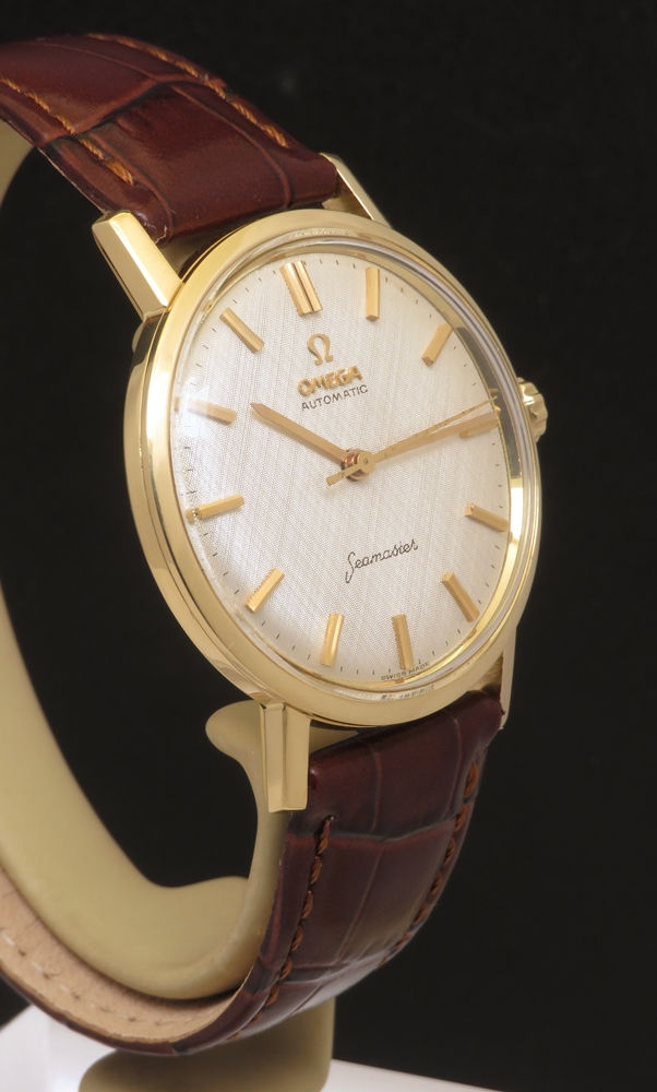 Thumbnail: Museum Quality 18ct Gold Omega Seamaster Deville Boxes Papers Buckle From1962