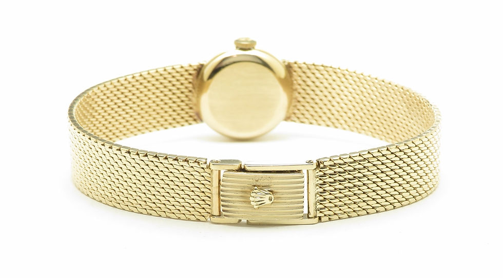 Thumbnail: Mint with box Solid 9ct Gold Rolex Precision Ladies Watch c1971