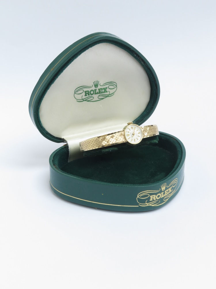 Thumbnail: Mint Unworn Solid 9ct Gold Rolex Precision Cocktail Watch c1968