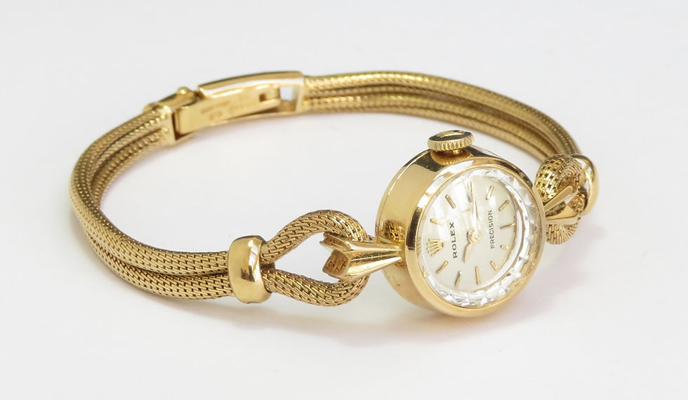 Thumbnail: Near Mint Solid 18ct Gold Rolex Precision Cocktail Watch c1961