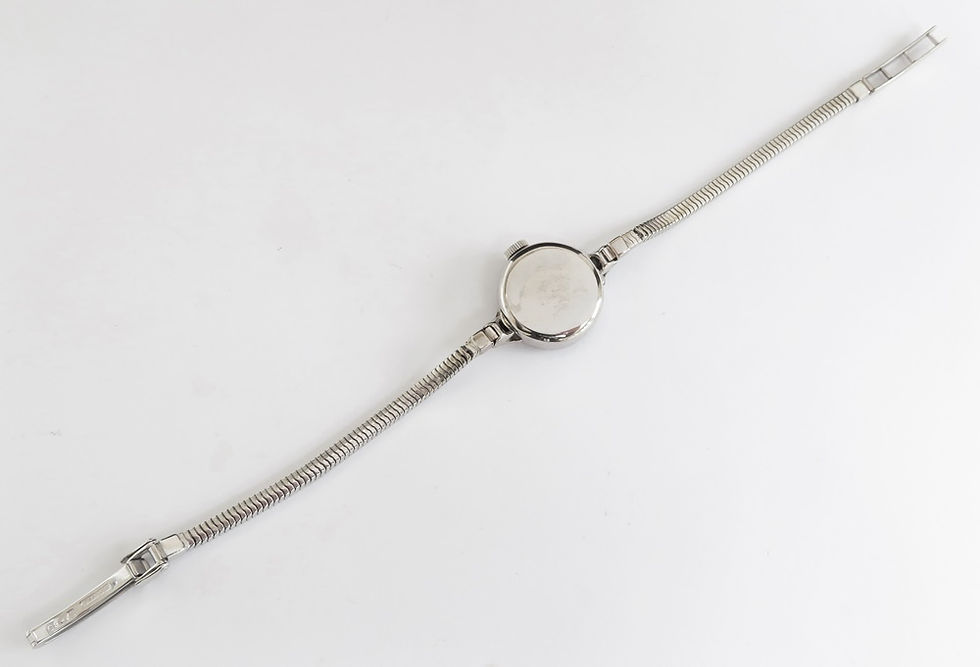 Thumbnail: Girard Perregaux Solid 18ct White Gold and Diamond Cocktail Watch c1956