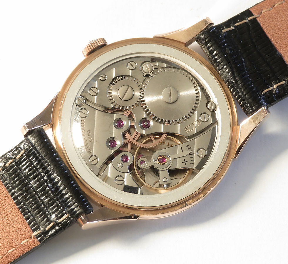 Thumbnail: Museum quality solid 18ct rose gold Ulysse Nardin gents watch c1955