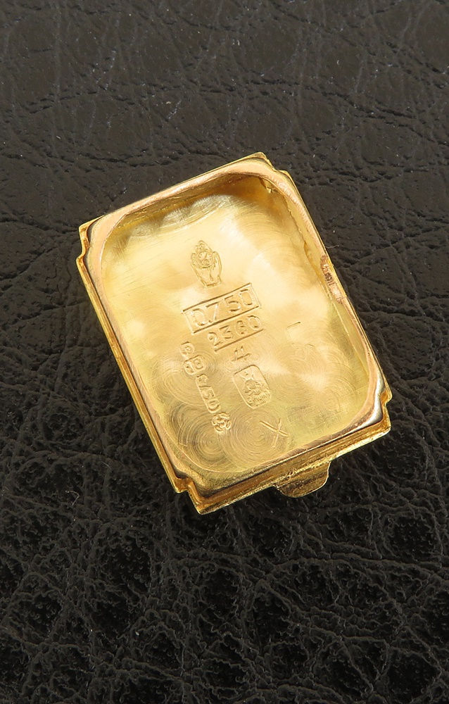 Thumbnail: Very Rare Mint Solid 18ct Gold Movado Hooded Watch c1960