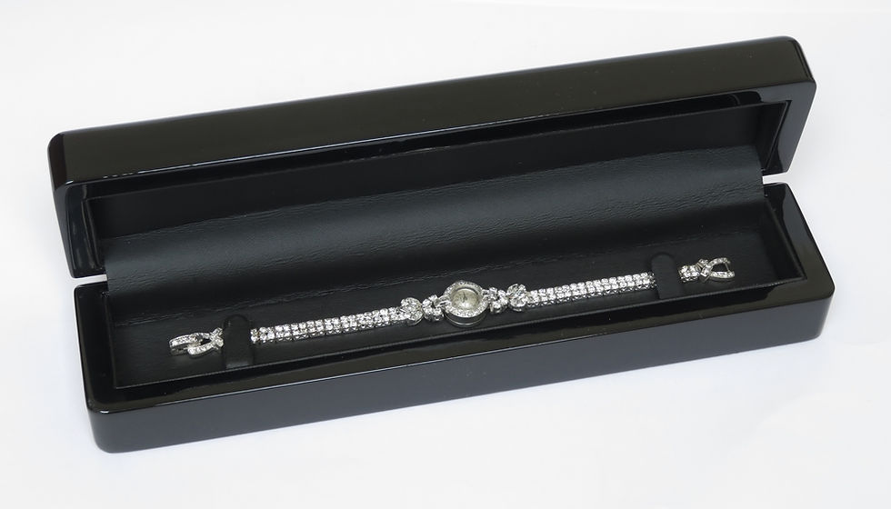 Thumbnail: Very Rare Longines 18ct White Gold and Diamond Ladies Cocktail Watch c1953