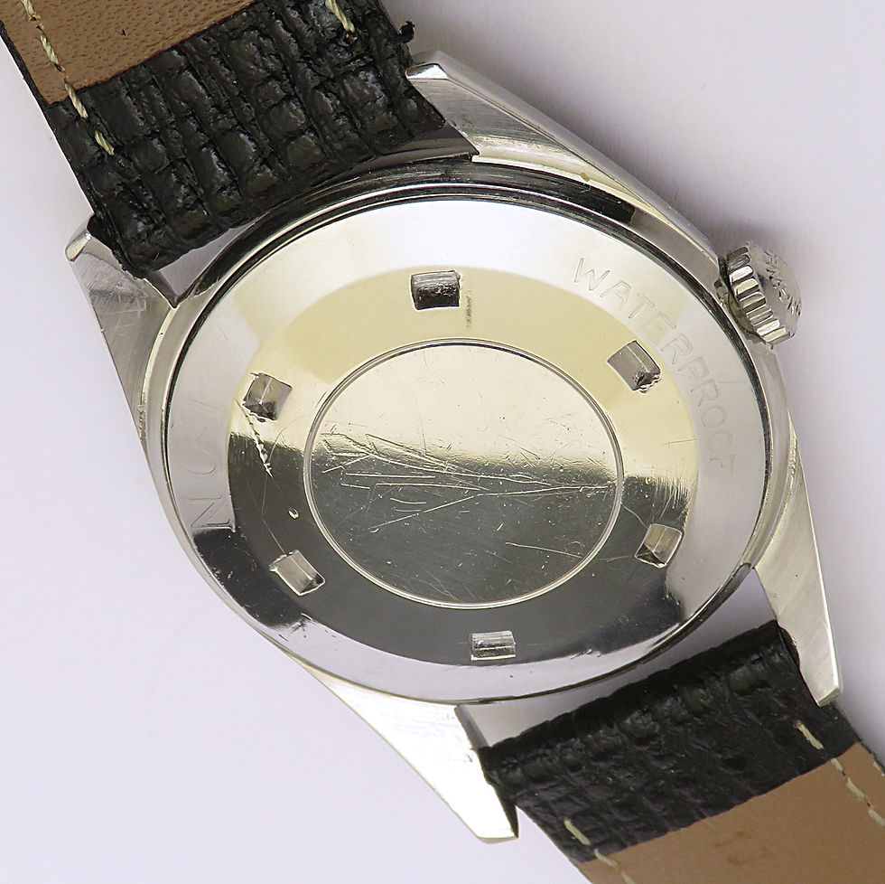 Thumbnail: Extremely Rare All Original Black Dial Longines Silver Arrow "Batman" 1957