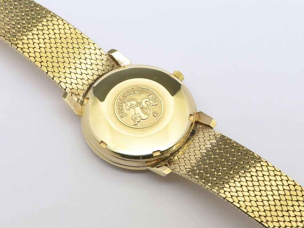 Thumbnail: Museum Quality Unworn Heavy Solid 9ct Gold Omega Seamaster Box & Papers 1967