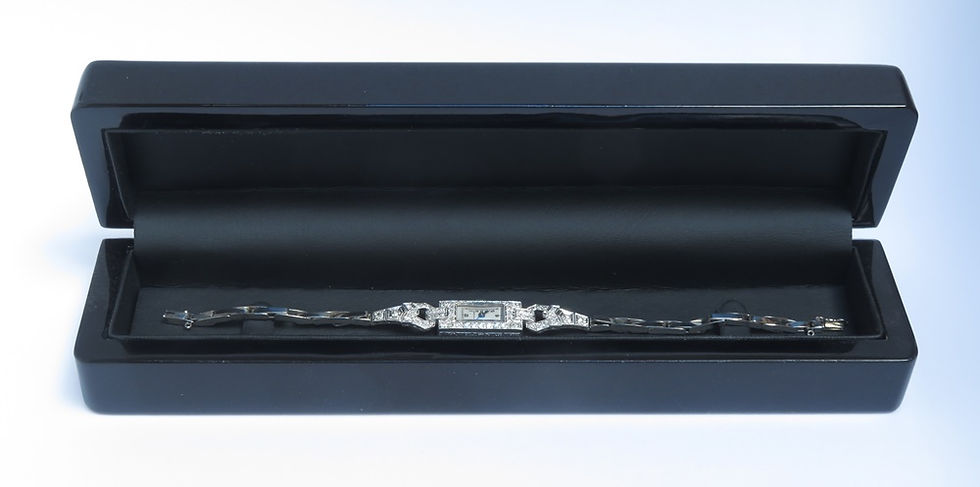 Thumbnail: Stunning Longines Platinum and Diamond Ladies Art Deco Cocktail Watch c1930