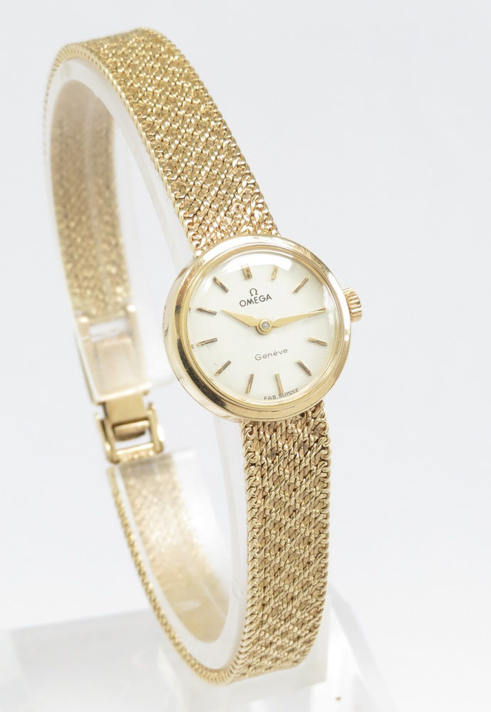 Thumbnail: Solid 9ct Gold Omega Geneve Ladies Cocktail Watch c1958