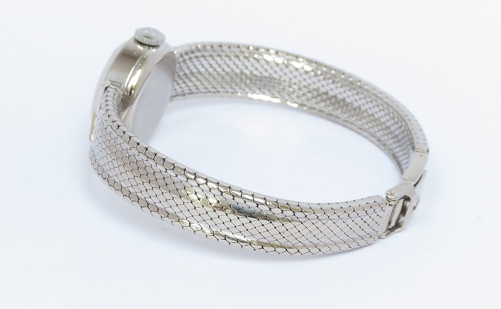 Thumbnail: Stunning Solid 18ct White Gold and Diamond Omega Ladies Watch c1964