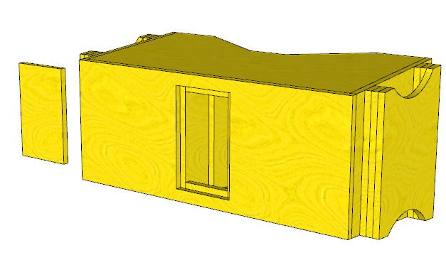 Miniatura: Projeto Caixa Line Array Curvada Trapezoidal Com Alça Pelego Box 005