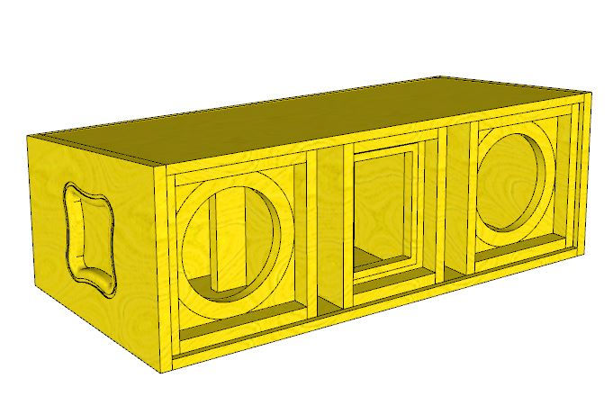 Miniatura: Projeto Para Gabinete Acústico Profissional Line Array Dois Falante + Corneta