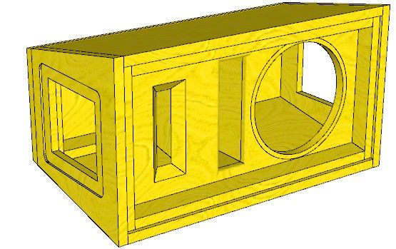 Miniatura: Projeto Caixa De Som Profissional Line Array Trapezoidal 2 Vias Com Alças 005