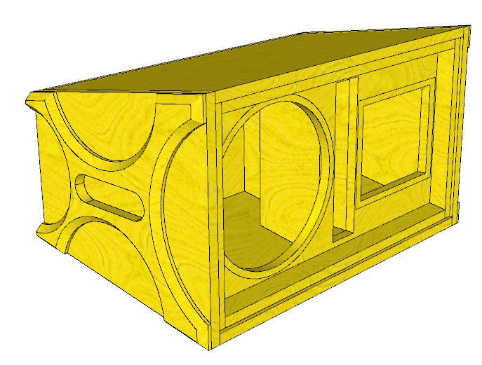 Miniatura: Projeto Caixa De Som Profissional Line Array Trapezoidal 2 Vias Com Alça 005