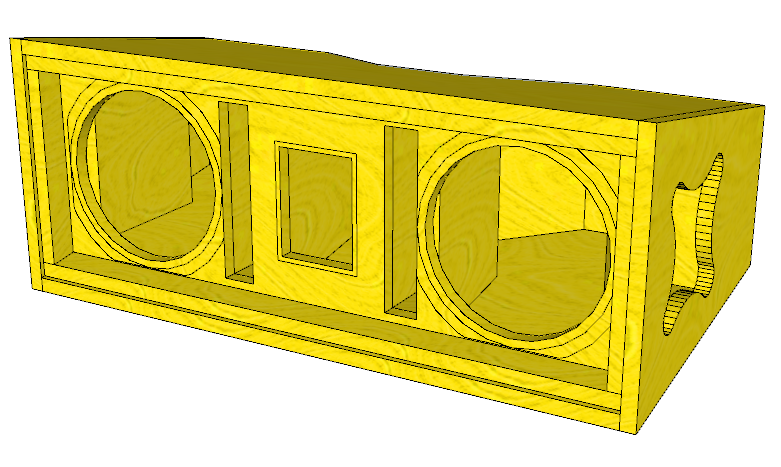 Miniatura: Projeto caixa acústica profissional line array trapezoidal com recuo 005