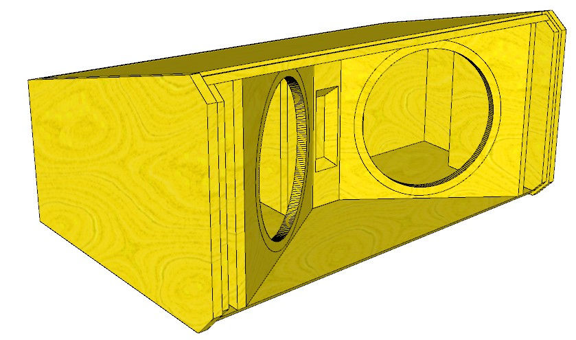 Miniatura: Projeto Caixa Line Array Cornetada Trapezoidal Sem Alça Pelego Box 005