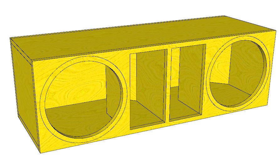 Miniatura: Projeto 3D Para Fabricar Caixa De Som Pancadão Duto Régua  Pelego Box 003