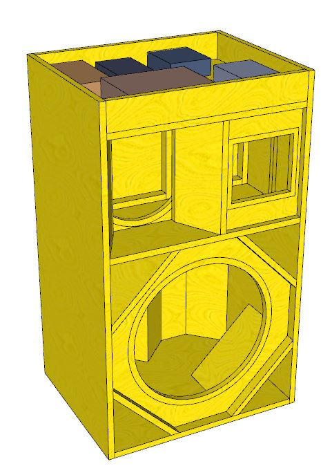 Miniatura: Projeto Caixa De Som Bob Esponja 3 Vias Cornetada 2 Defletores Pelego Box 004