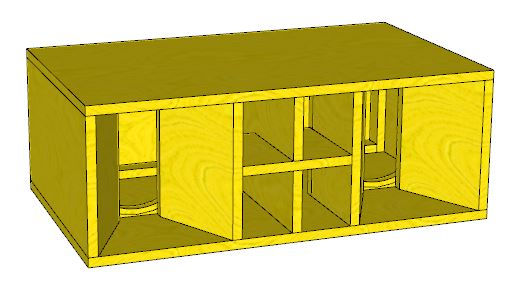 Miniatura: Projeto Caixa Cornetada Dois Defletores Dutada Com Tampa Pelego Box 001