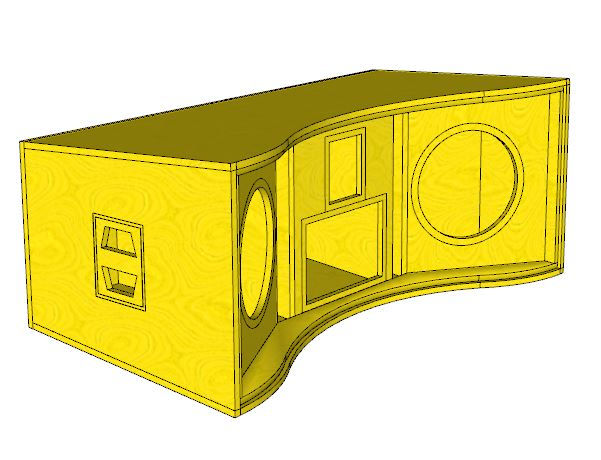 Miniatura: Projeto Caixa De Som Profissional Line Array Curva 3 Vias Trapezoidal Pelego 005