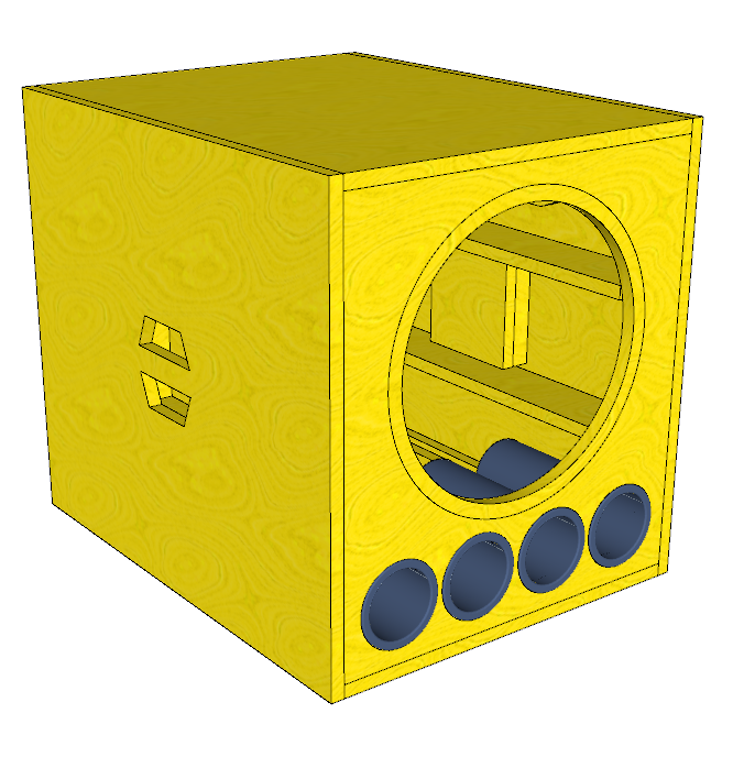 Miniatura: Projeto caixa de som para graves home theater bass reflex 003