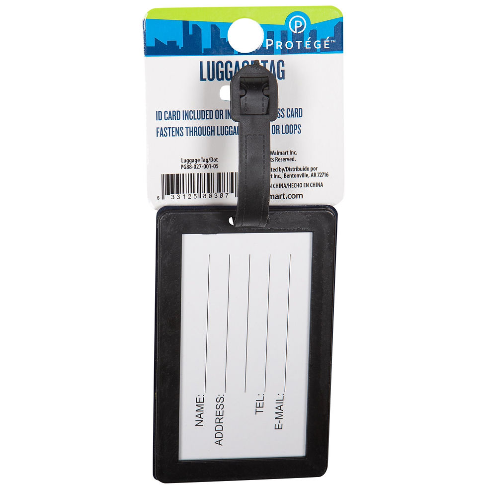 Thumbnail: Rubber Luggage Tags - 4" x 2.5"