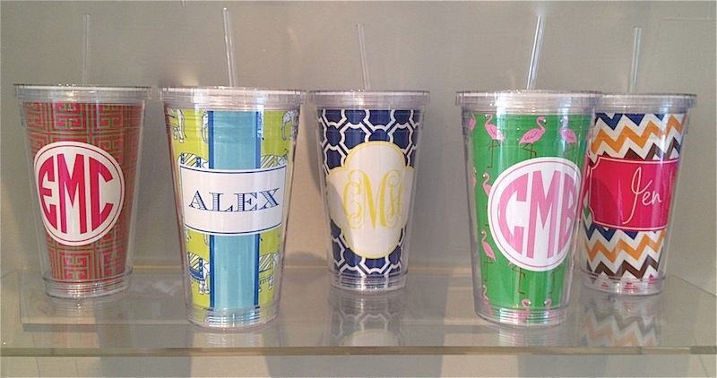 Miniatura: Acrylic Tumblers with Straw Personalized