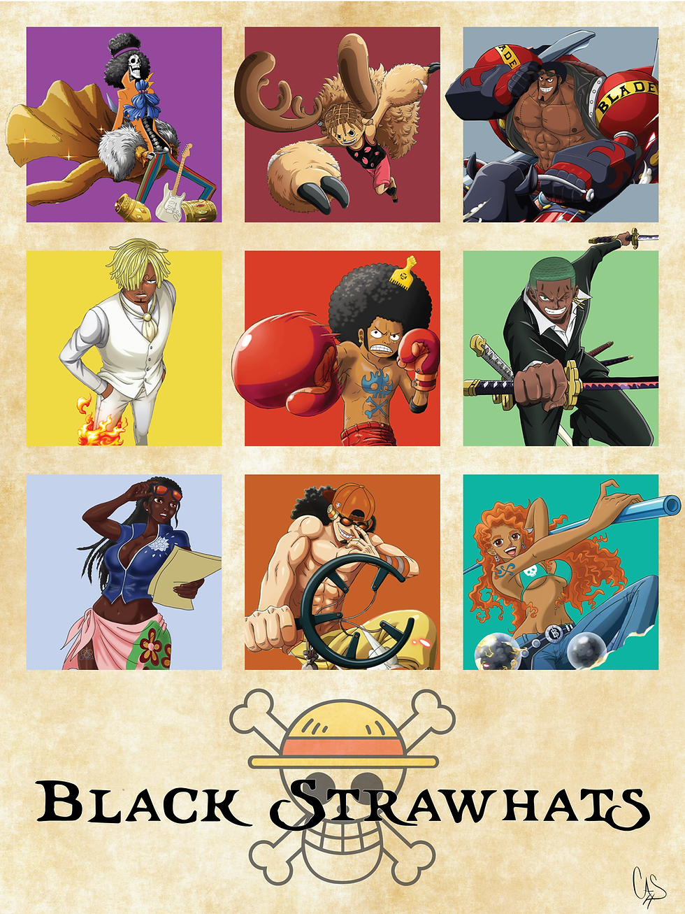 Thumbnail: "Black Strawhats Crew" Poster