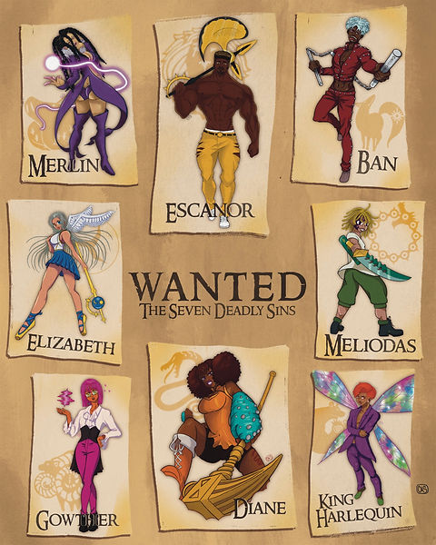 Black 7DS Poster Set | Candace Seda Design