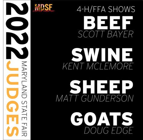 Maryland State Fair - Judges Announcement  Post