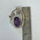 Thumbnail: Trapiche Amethyst with Butterflies Silver Pendant