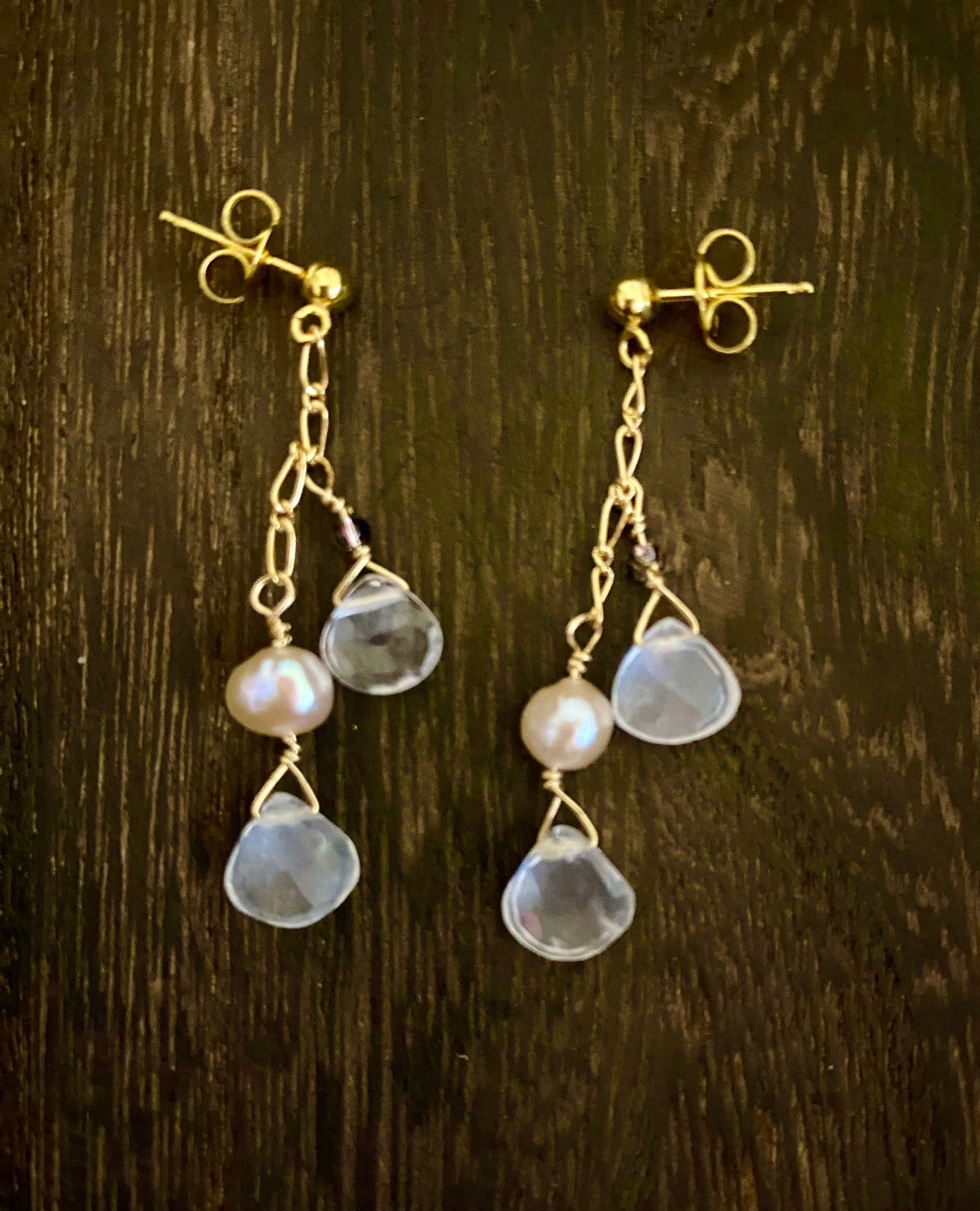 Rose Quartz Post Earrings