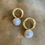Thumbnail: Textured Gold n Pearl Earrings