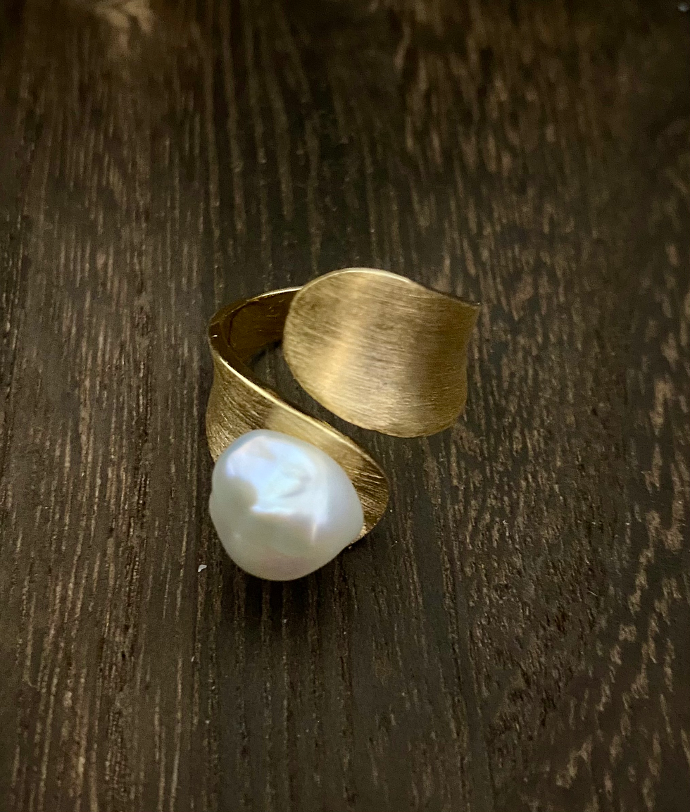 Thumbnail: Baroque Pearl Wrap Ring
