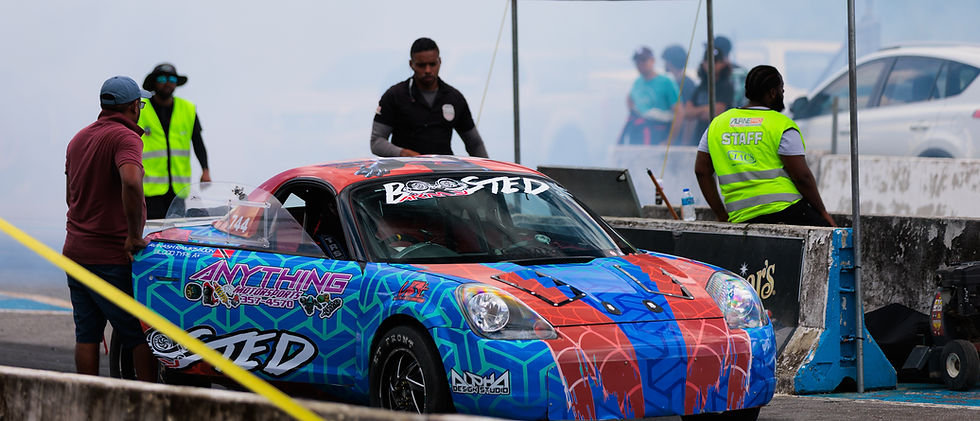 Habir's MR2 in the burnout box