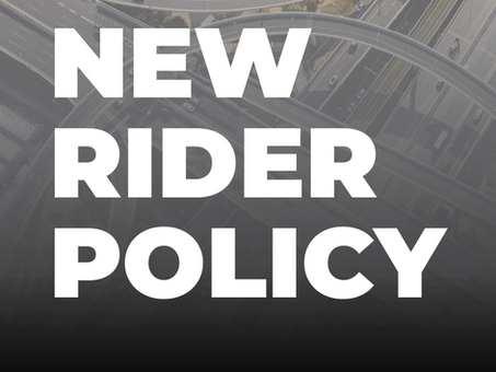 New Rider Policy