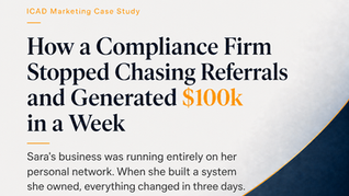 See how a compliance firm reduced referral dependency from nearly 100% to 20%, generated $100k+ in revenue in one week, and built a client acquisition system it owned.