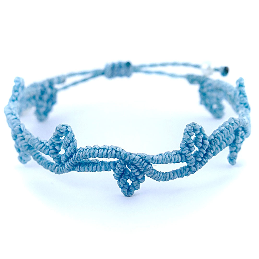 Pulseira Macramê Folhas 