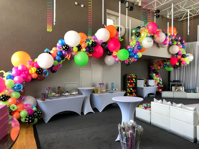 Neon Theme Balloon decoration in sterling heights MI