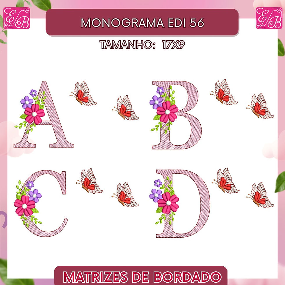 Monograma Edi 56 - Matriz de Bordado