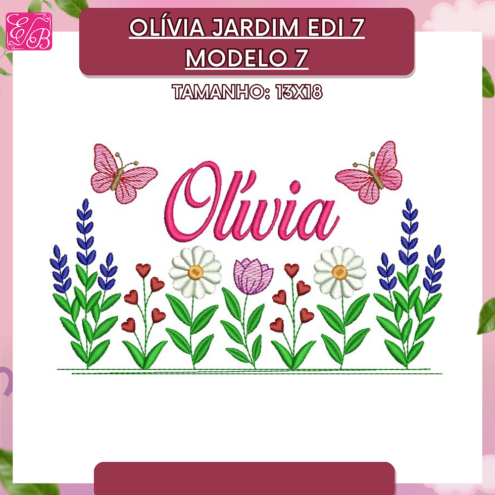 Olívia Jardim Edi 7 Modelo 7 - Matriz de Bordado