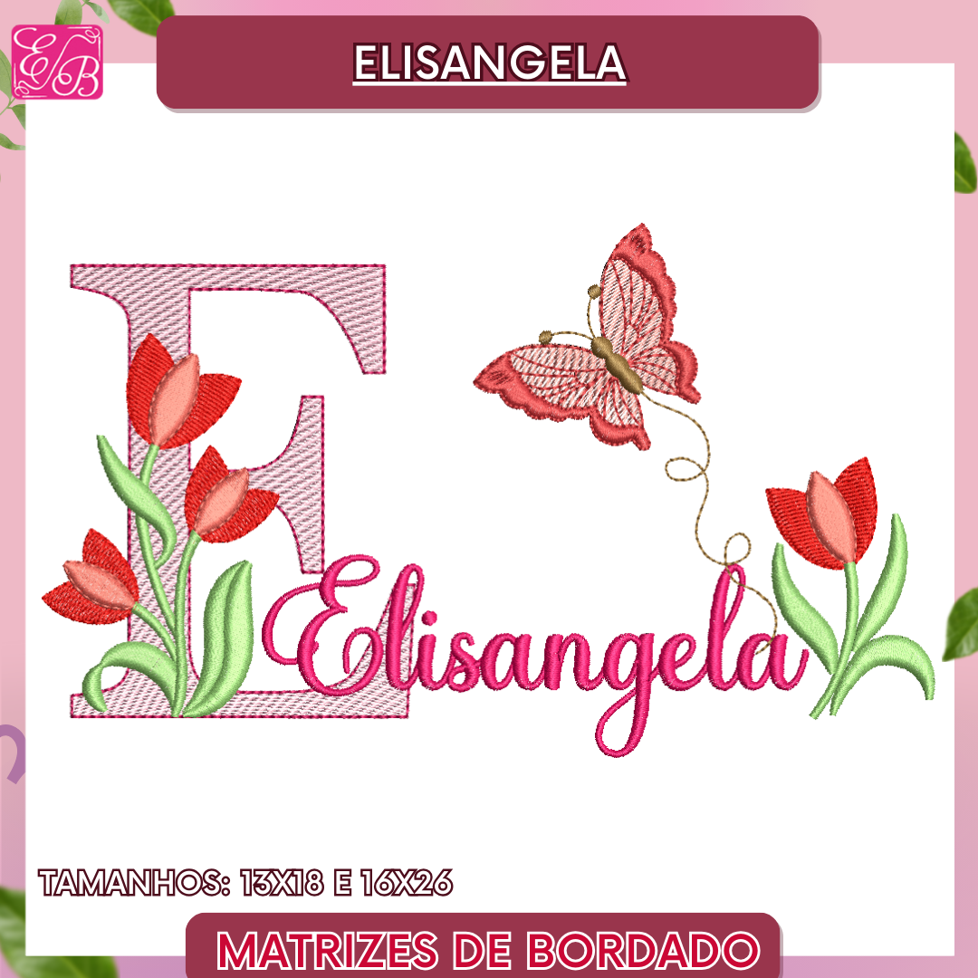 Elisangela sobreposto com tulipas