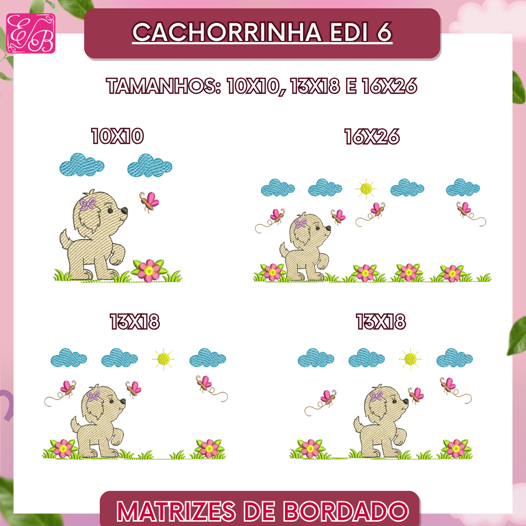 Cachorrinha Edi 6 - Matriz de Bordado