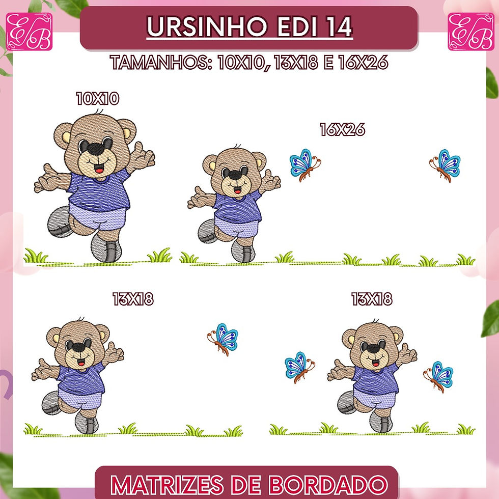 Ursinho Edi 14 - Matriz de Bordado