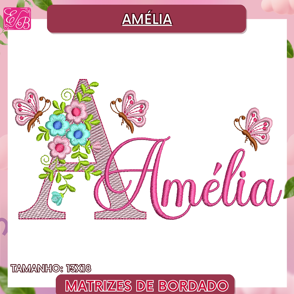 Amélia sobreposto monograma Edi 14