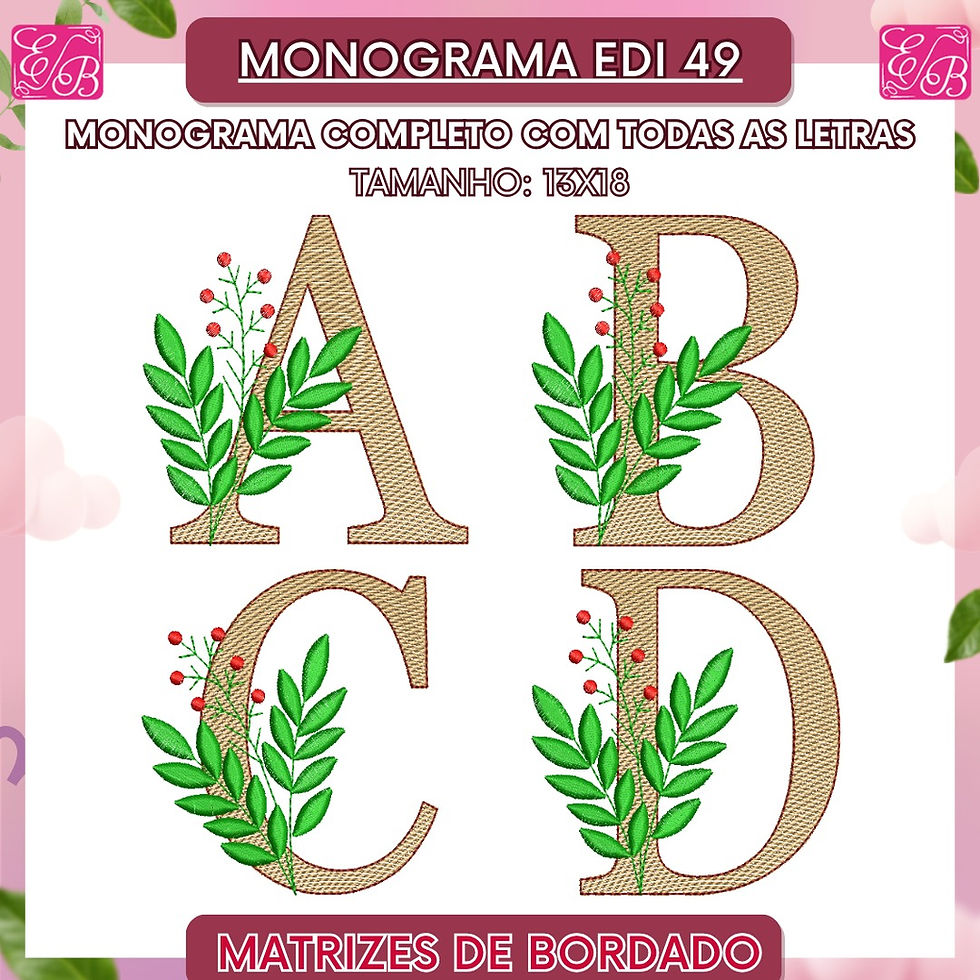 Monograma Edi 49 - Matriz de Bordado