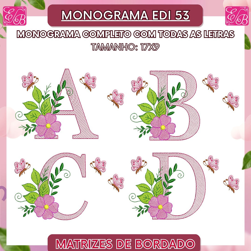 Monograma Edi 53 - Matriz de Bordado