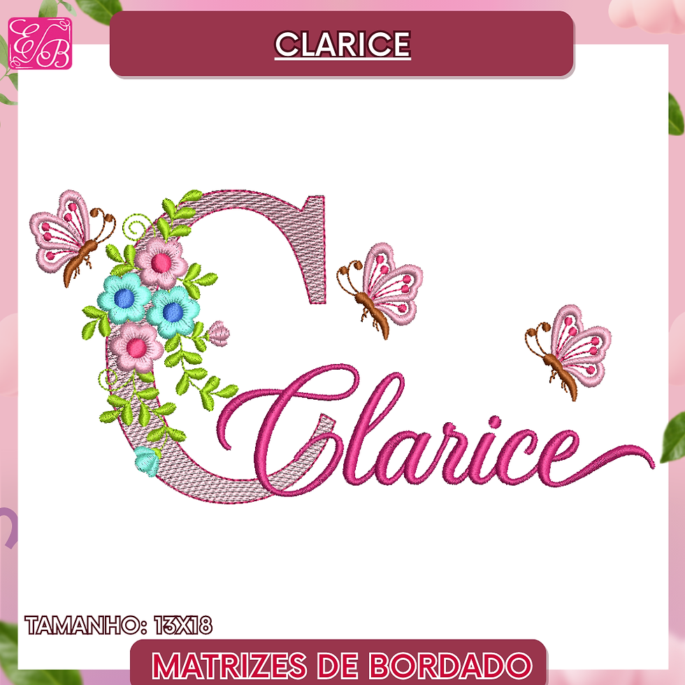 Clarice sobreposto monograma Edi 14