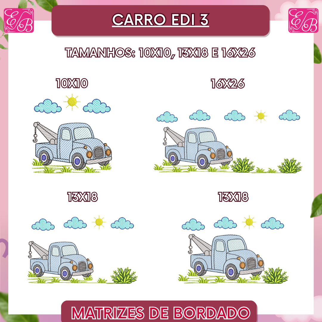 Carro Edi 3 - Matriz de Bordado