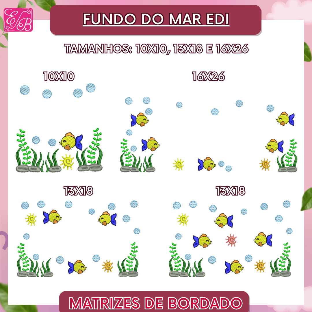 Fundo do Mar Edi - Matriz de Bordado
